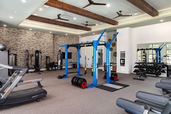 Fitness center with cardio and free weights